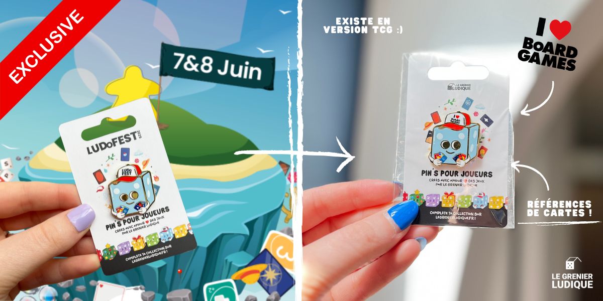 badges pin's le grenier ludique dés joueurs jeux de société dice