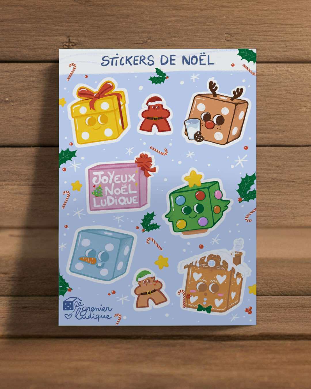 Planche de 8 Stickers de Noël❄️
